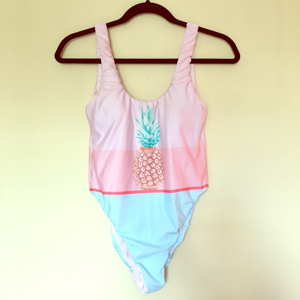 Cute One-Piece Pineapple Swimsuit